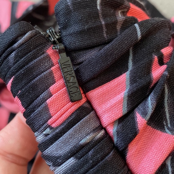 Versace Floral Print Strappy Open Back Mini Dress - Picture 12 of 12